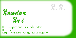 nandor uri business card